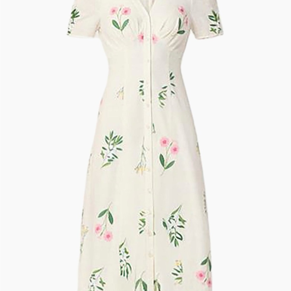 Shoshanna Corrina Dress with sequin-embellished floral embroidery. NEVER WORN